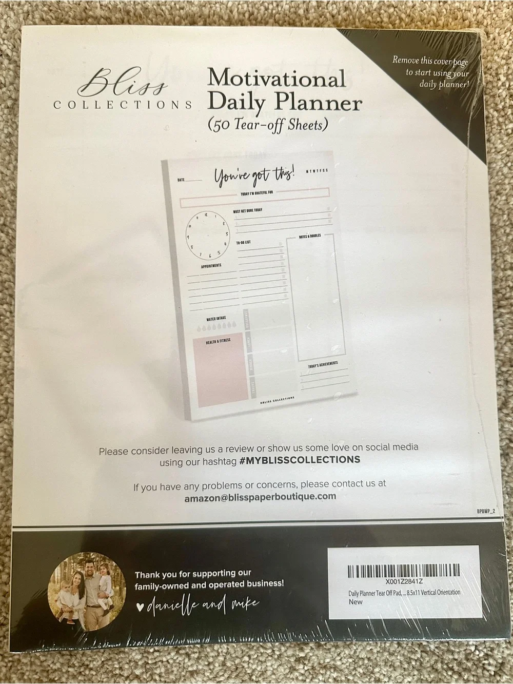 3x Daily Planner Weekly Notepad Lot To Do List Trackers 8.5x11 Desk Pads
